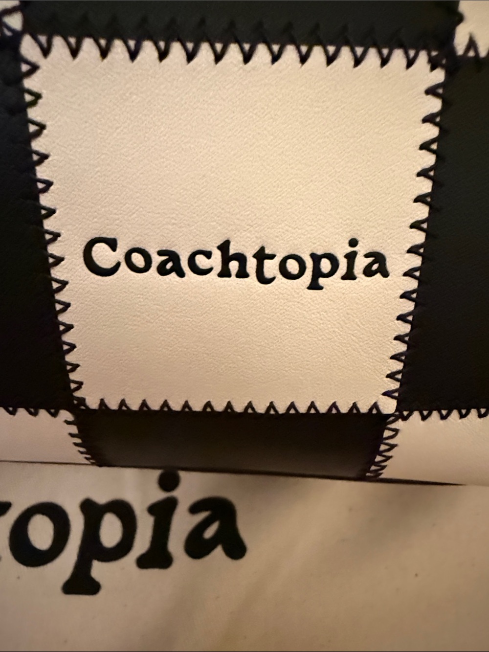 🖤Coach NWT Coachtopia Black & White Checker Alter Ego Slouchy Shoulder Bag - Picture 5 of 10